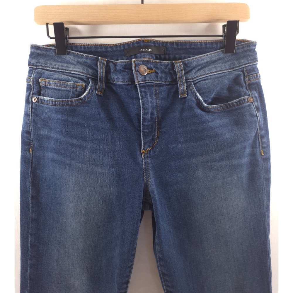Joe's Jeans Women Skinny Ankle Jeans Size 29 Blue Dark Wash Distressed - Picture 2 of 10